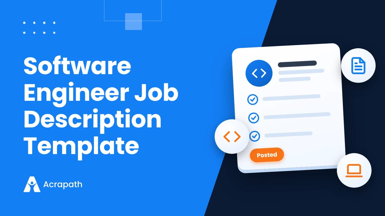 Acrapath blog cover: Software Engineer Job Description Template (Copy and Customise)